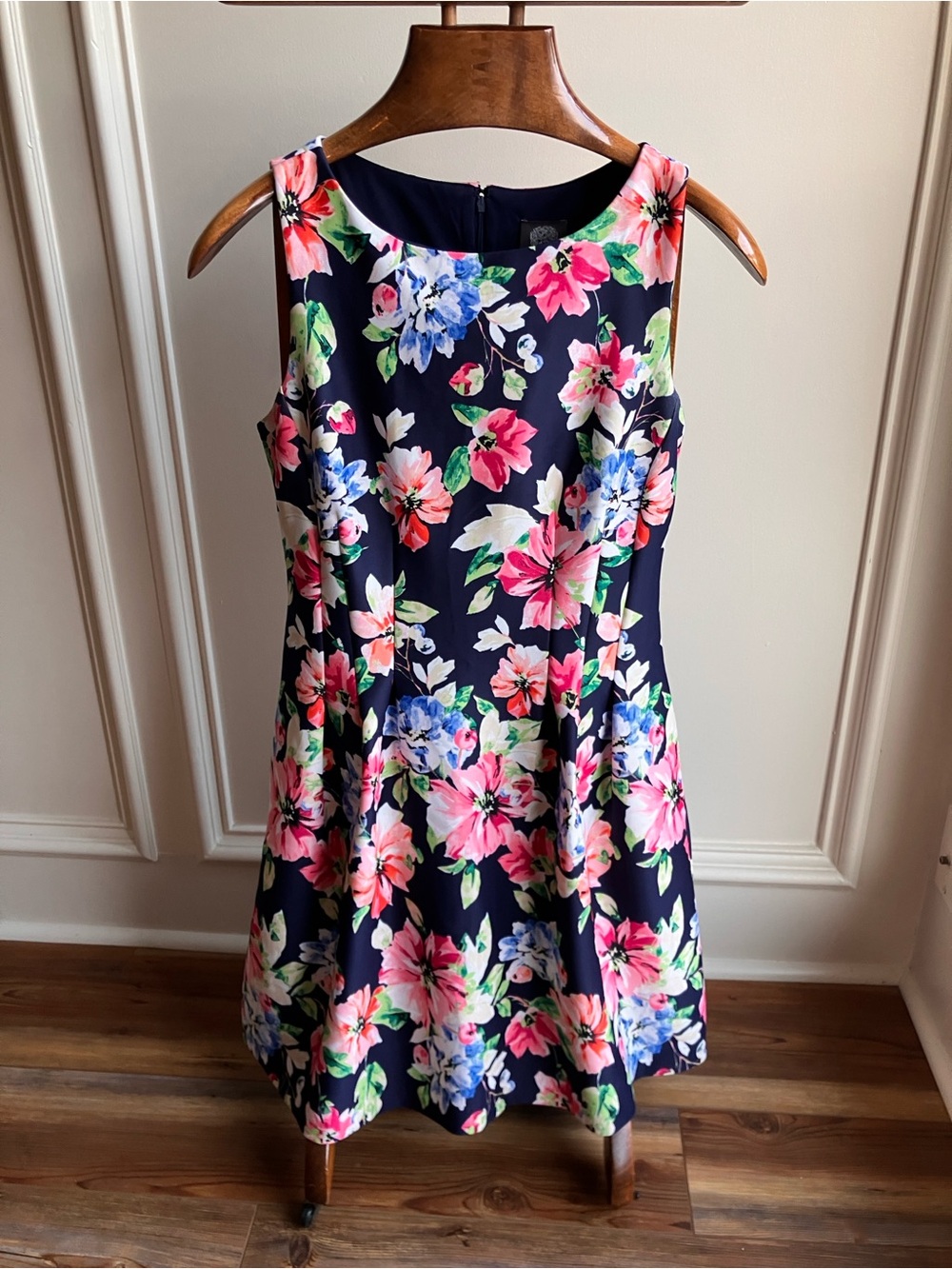 Vince Camuto Navy Floral Dress